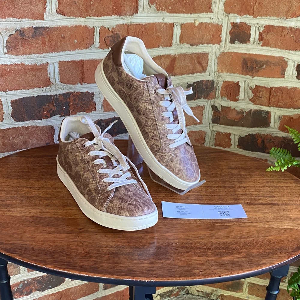 Coach Lowline coated canvas sneakers, NWT, size 8